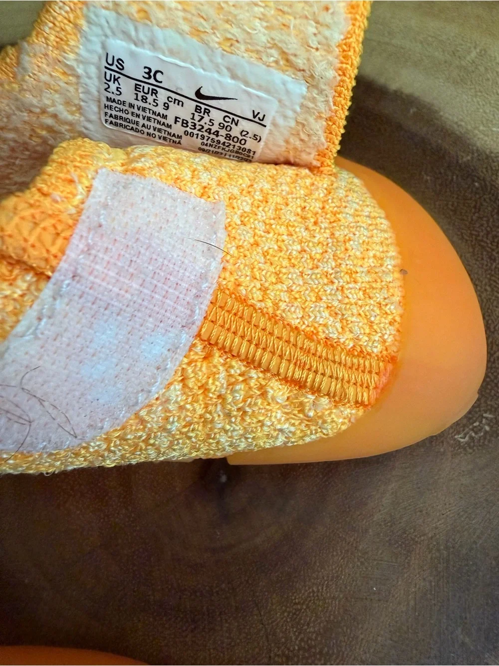 Nike Swoosh 1 Baby Shoes~ Rare Laser Orange 3C